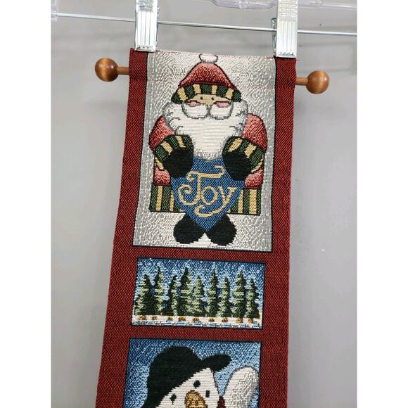 GORGEOUS tapestry wall hanging snowman christmas peace angel gingerbread decor - Picture 6 of 9